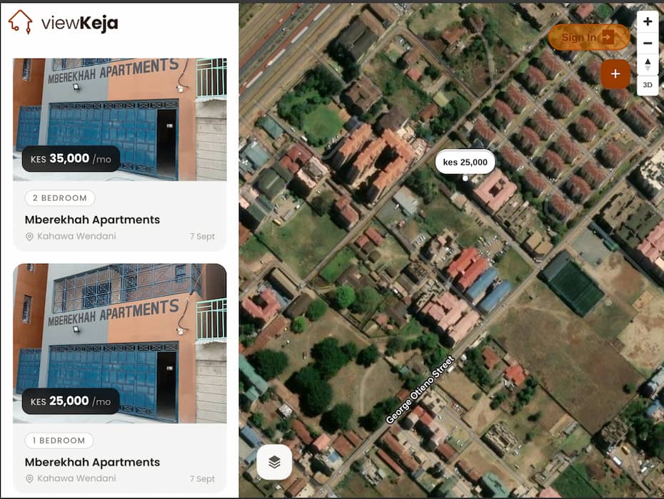 viewkeja — apartment reviews app screenshot
